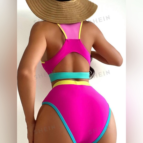 Neon Two-Piece Swimsuit - Picture 2 of 6